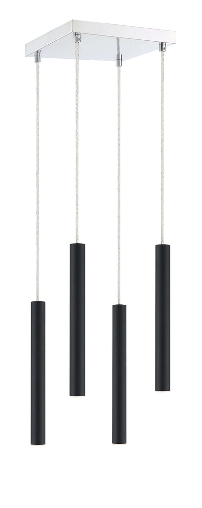 Forest LED 4 Light Chandelier Matte Black
