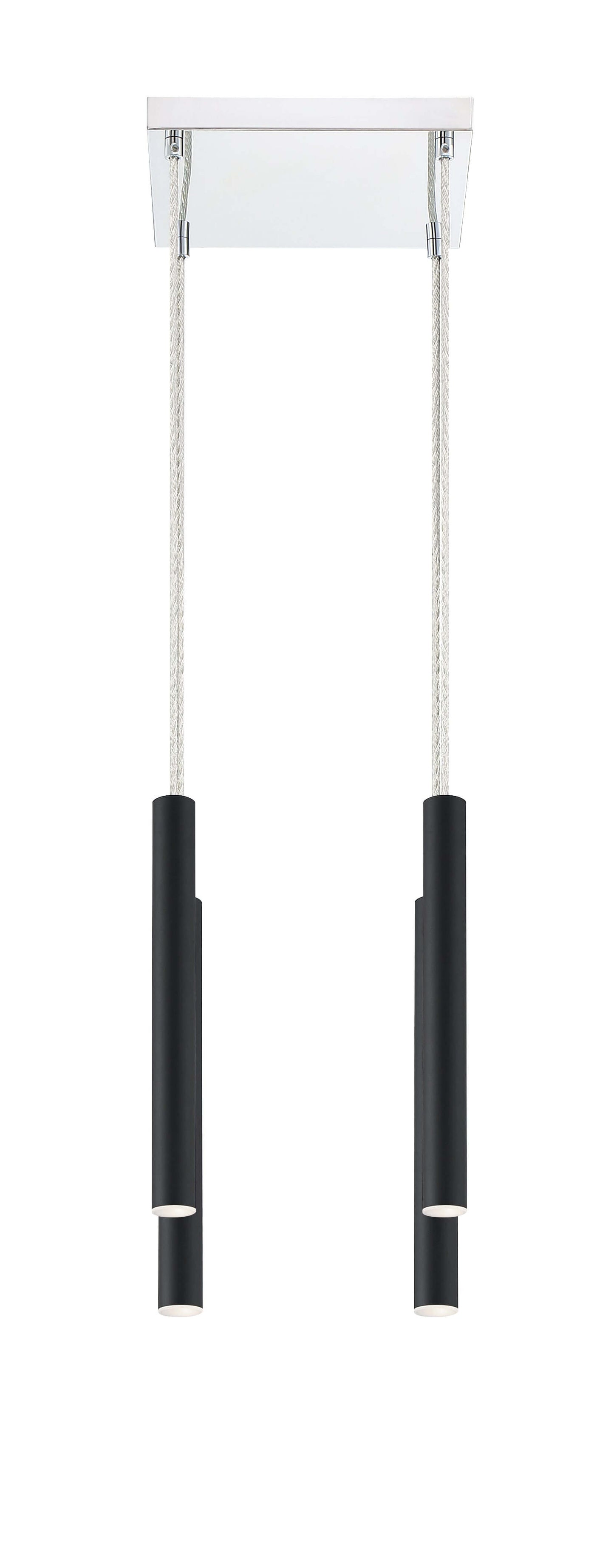 Forest LED 4 Light Chandelier Matte Black
