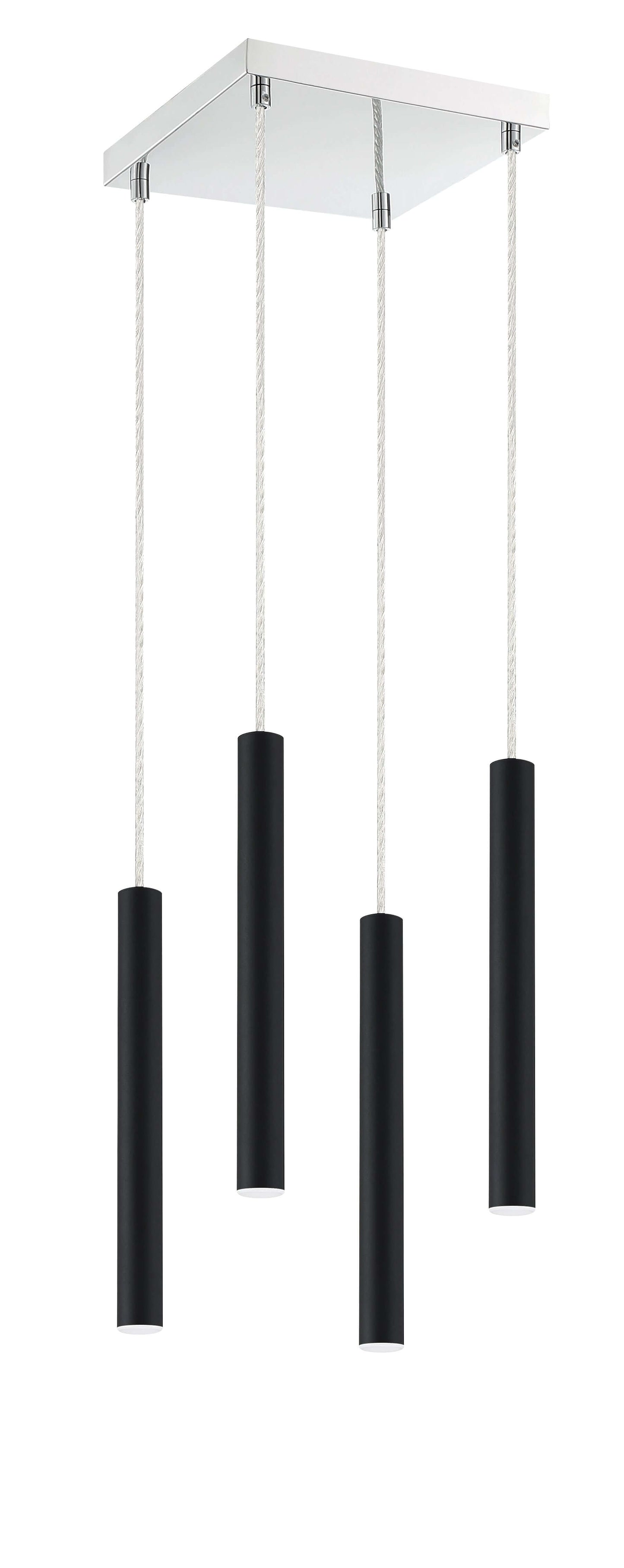 Forest LED 4 Light Chandelier Matte Black