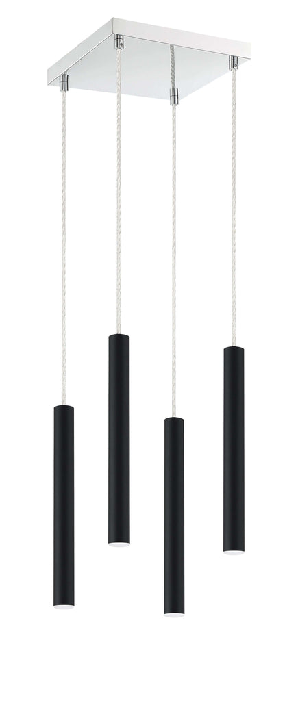 Forest LED 4 Light Chandelier Matte Black
