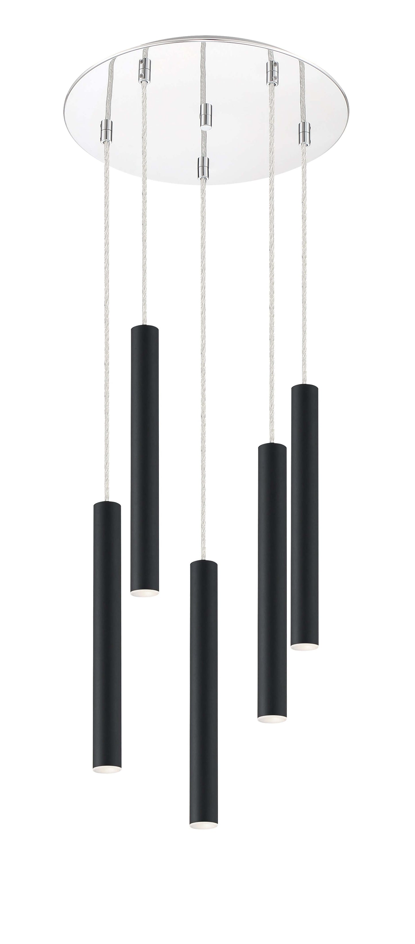 Forest LED 5 Light Chandelier Chrome