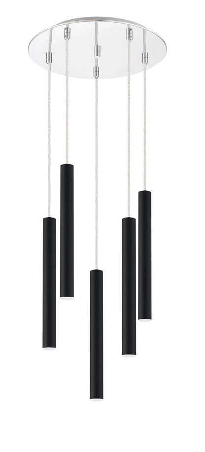 Forest LED 5 Light Chandelier Chrome