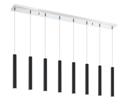 Forest LED 8 Light Linear Chandelier Chrome
