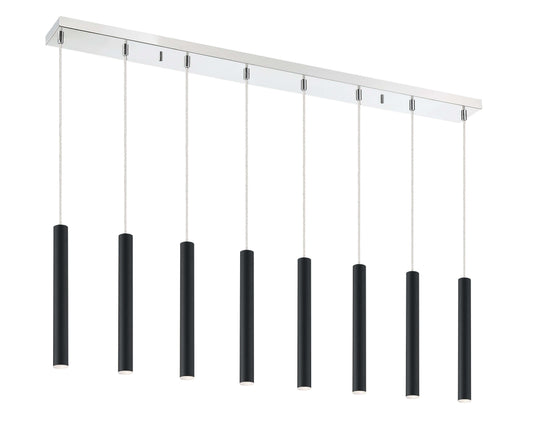 Forest LED 8 Light Linear Chandelier Chrome