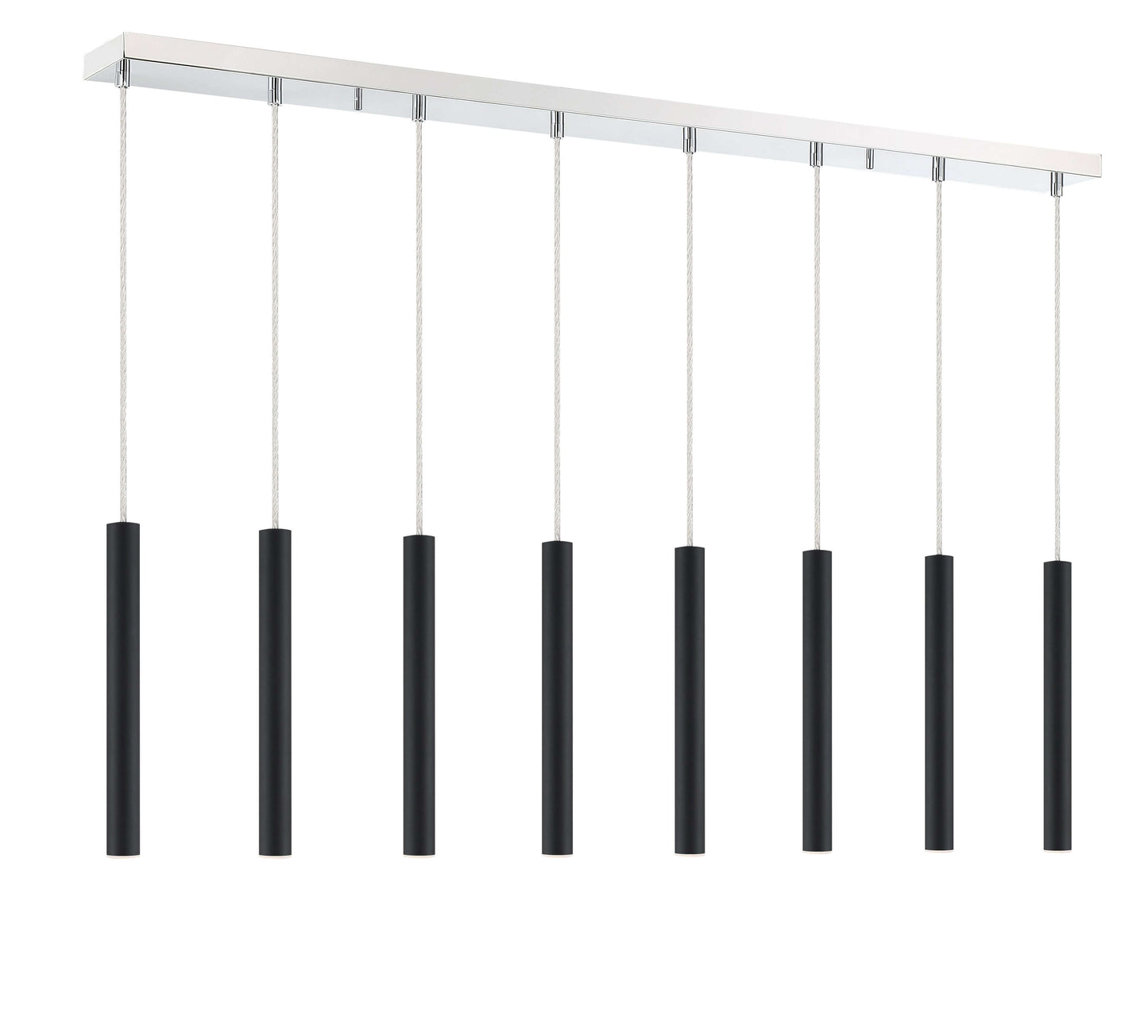 Forest LED 8 Light Linear Chandelier Chrome