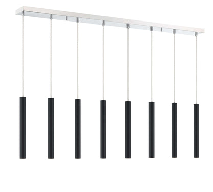 Forest LED 8 Light Linear Chandelier Chrome