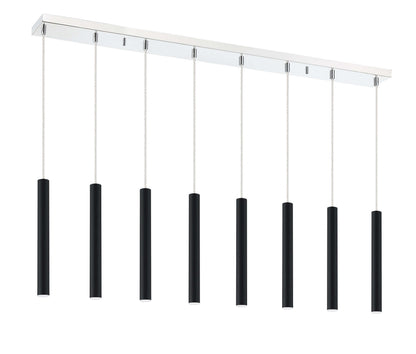 Forest LED 8 Light Linear Chandelier Chrome