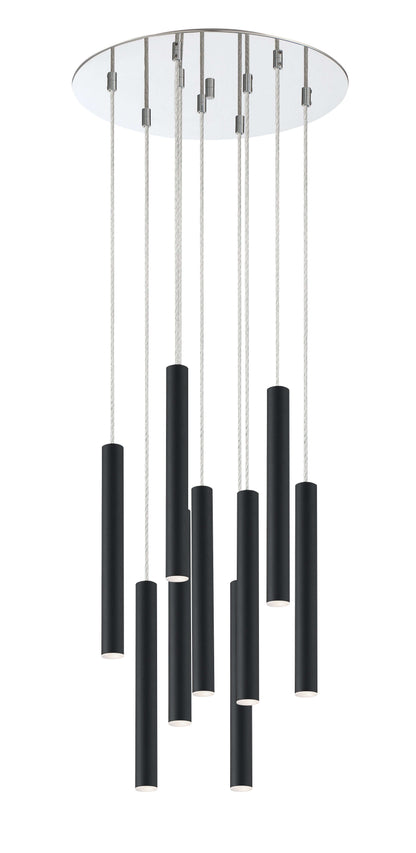 Forest LED 9 Light Chandelier Chrome