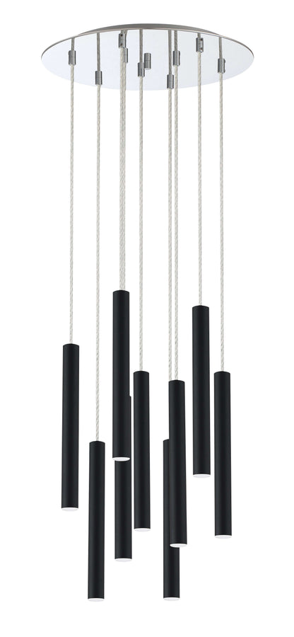 Forest LED 9 Light Chandelier Chrome