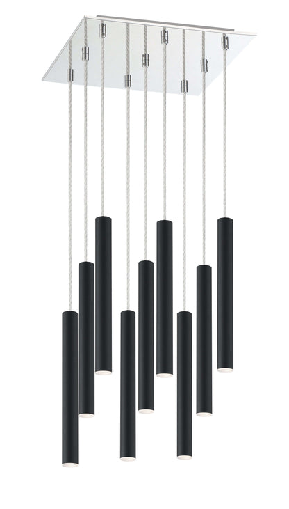 Forest LED 9 Light Chandelier Chrome