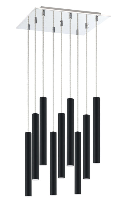 Forest LED 9 Light Chandelier Chrome
