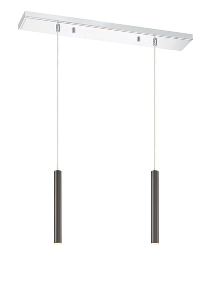 Forest LED 2 Light Linear Chandelier Chrome