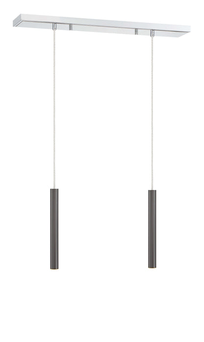 Forest LED 2 Light Linear Chandelier Chrome