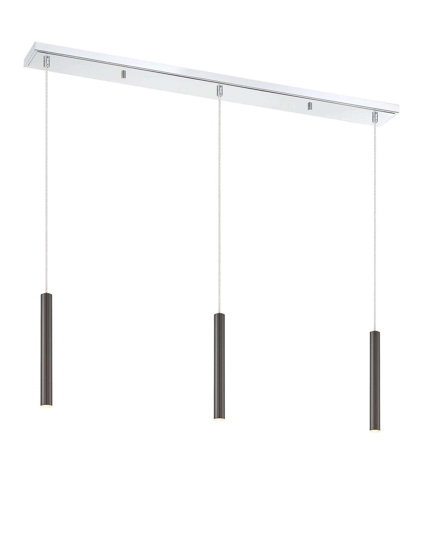 Forest LED 3 Light Linear Chandelier Chrome