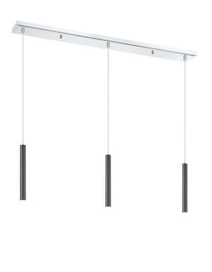 Forest LED 3 Light Linear Chandelier Chrome