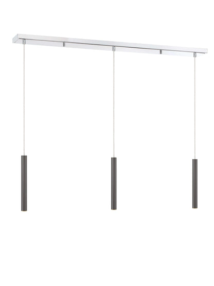 Forest LED 3 Light Linear Chandelier Chrome