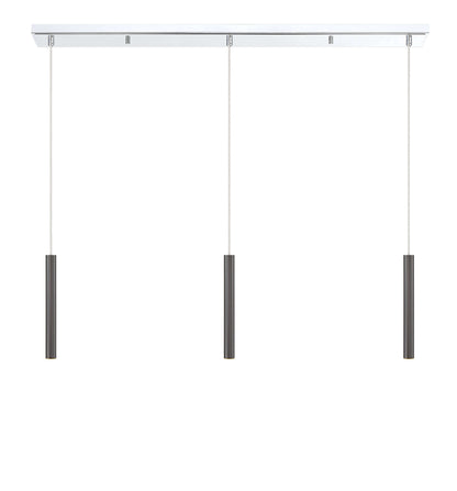 Forest LED 3 Light Linear Chandelier Chrome
