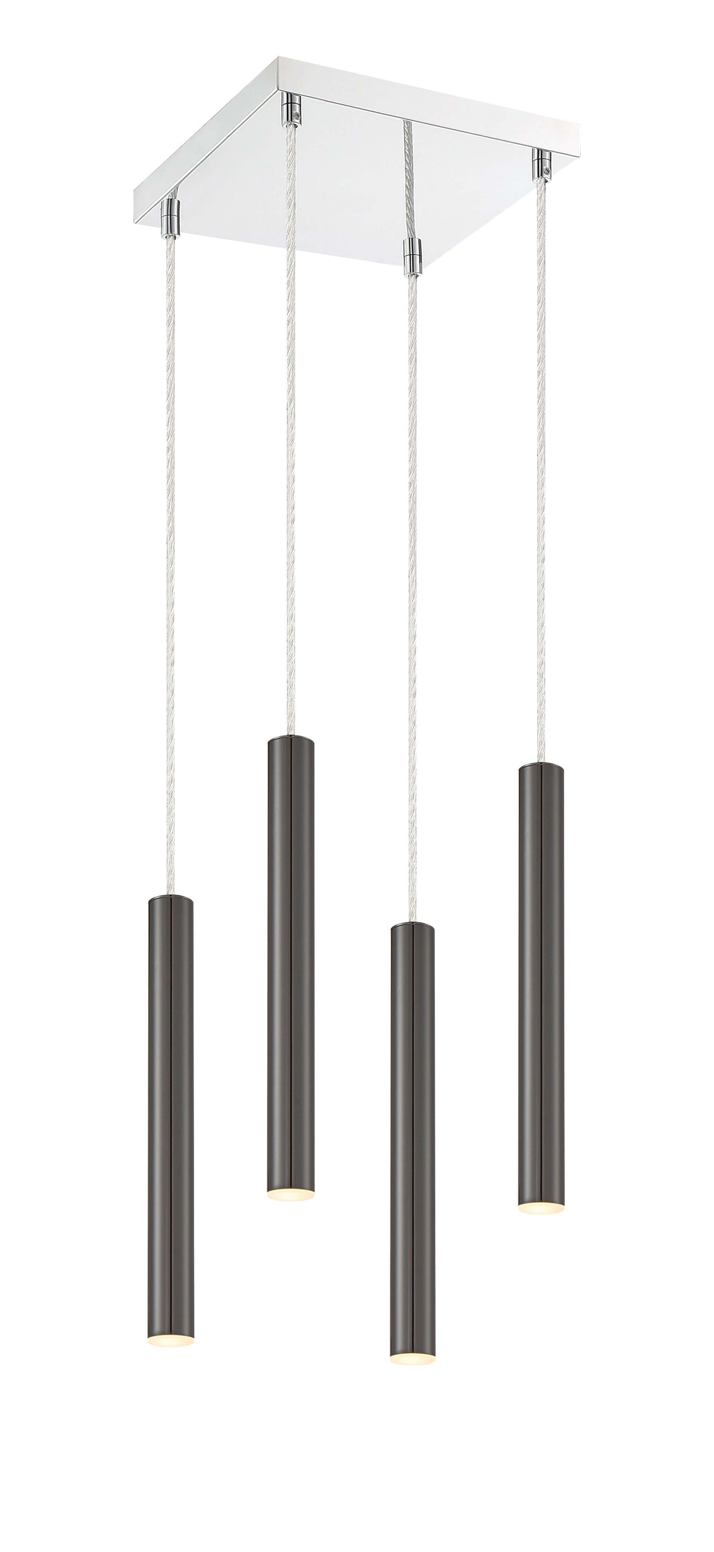 Forest LED 4 Light Chandelier Chrome