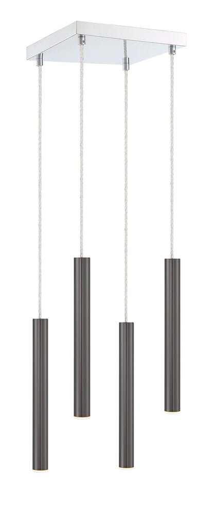 Forest LED 4 Light Chandelier Chrome