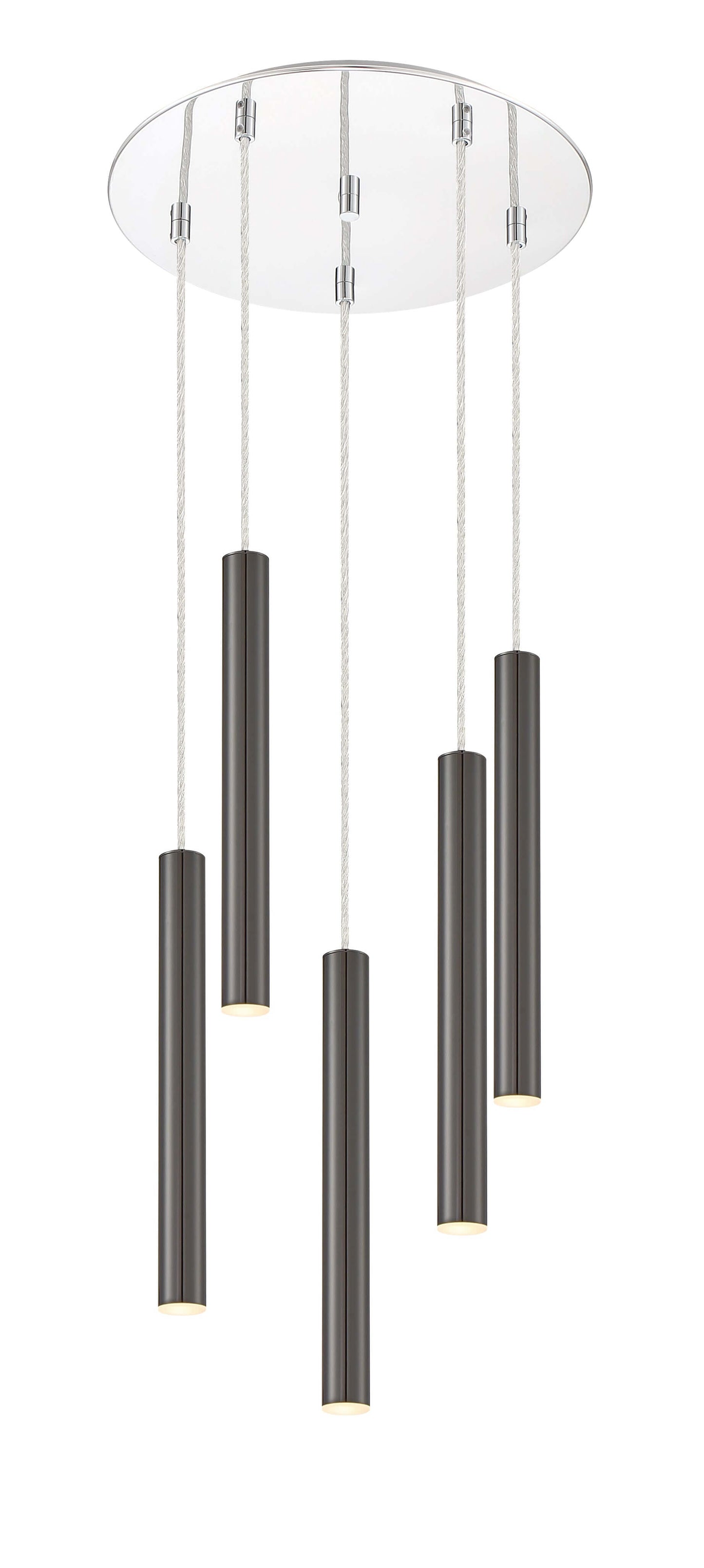 Forest LED 5 Light Chandelier Chrome
