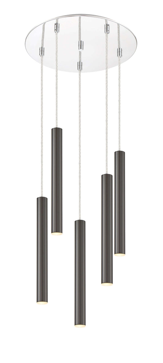 Forest LED 5 Light Chandelier Chrome