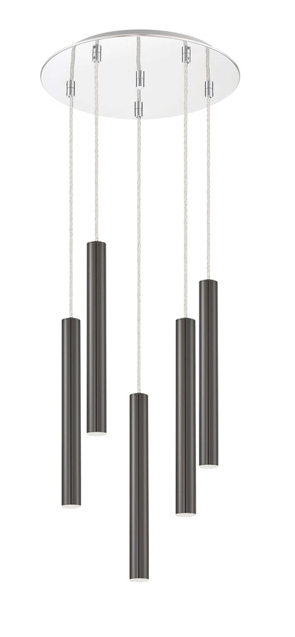 Forest LED 5 Light Chandelier Chrome