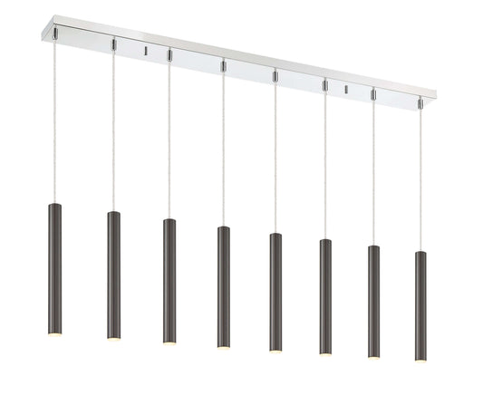 Forest LED 8 Light Linear Chandelier Chrome