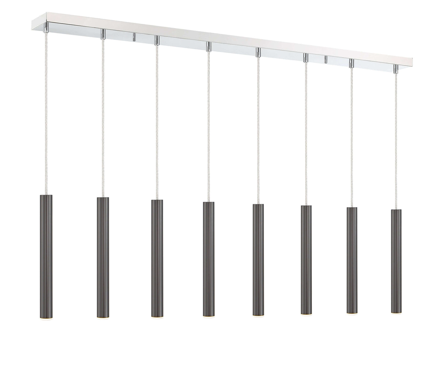 Forest LED 8 Light Linear Chandelier Chrome