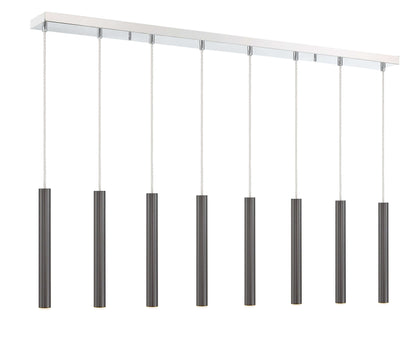 Forest LED 8 Light Linear Chandelier Chrome