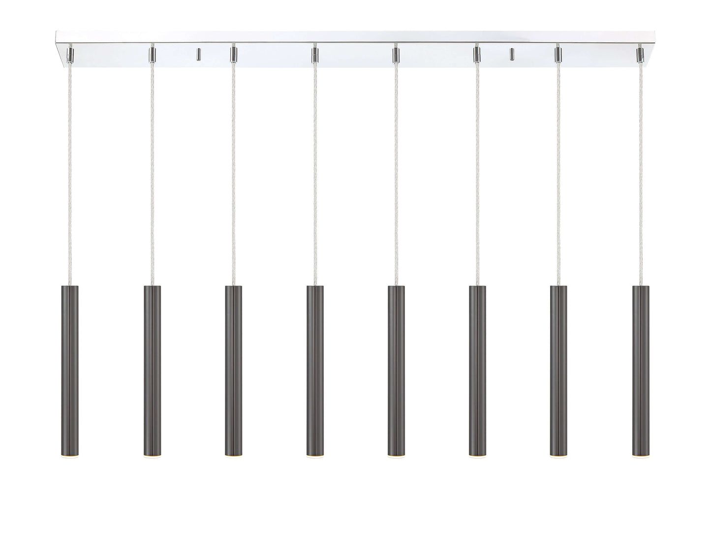 Forest LED 8 Light Linear Chandelier Chrome