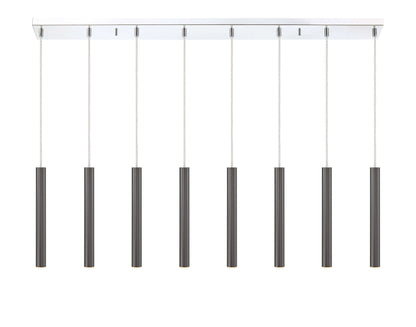 Forest LED 8 Light Linear Chandelier Chrome