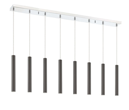 Forest LED 8 Light Linear Chandelier Chrome