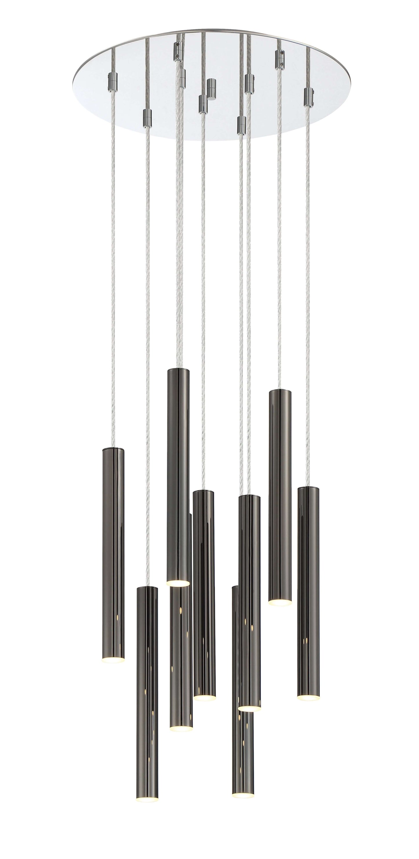 Forest LED 9 Light Chandelier Chrome