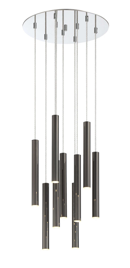 Forest LED 9 Light Chandelier Chrome