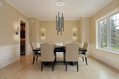 Forest LED 9 Light Chandelier Chrome