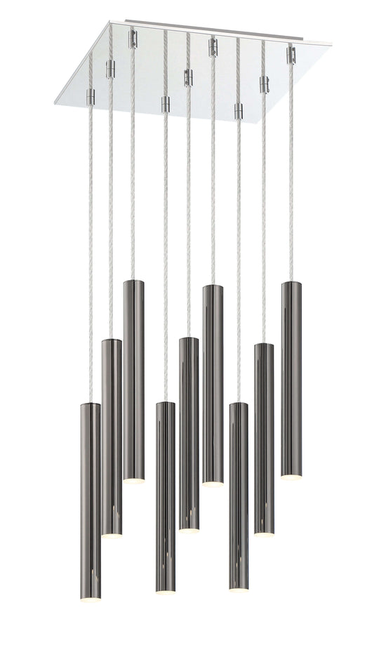 Forest LED 9 Light Chandelier Chrome
