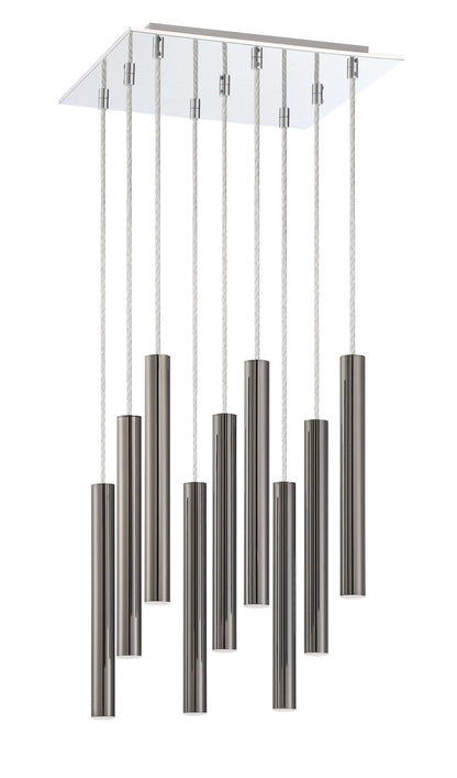 Forest LED 9 Light Chandelier Chrome