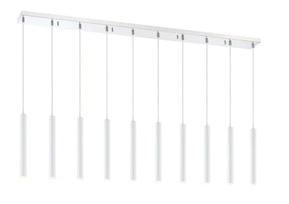 Forest LED 10 Light Linear Chandelier Chrome