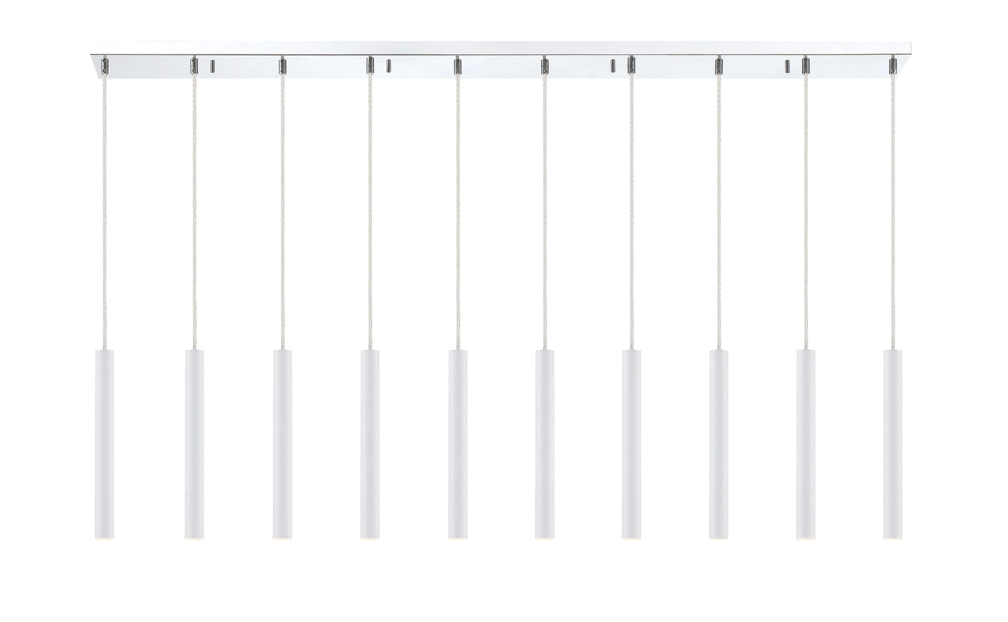 Forest LED 10 Light Linear Chandelier Chrome