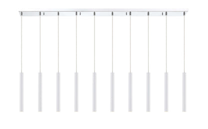 Forest LED 10 Light Linear Chandelier Chrome