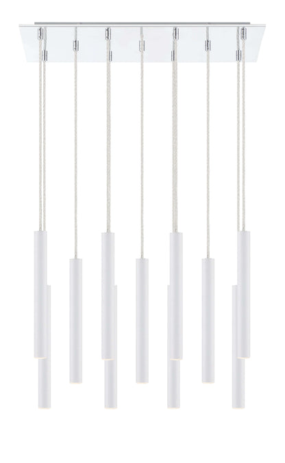 Forest LED 11 Light Chandelier Chrome