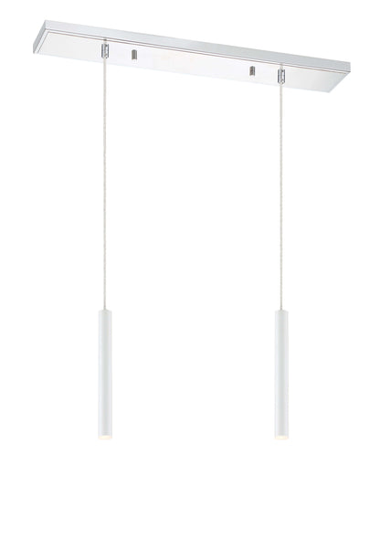 Forest LED 2 Light Linear Chandelier Chrome