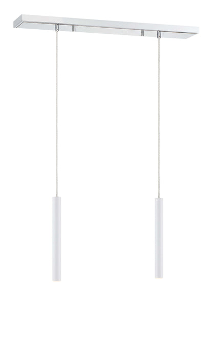 Forest LED 2 Light Linear Chandelier Chrome