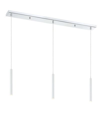 Forest LED 3 Light Linear Chandelier Chrome
