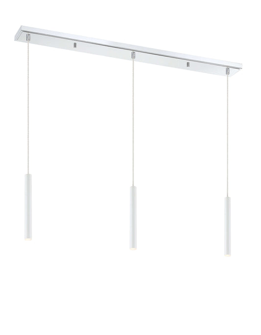 Forest LED 3 Light Linear Chandelier Chrome
