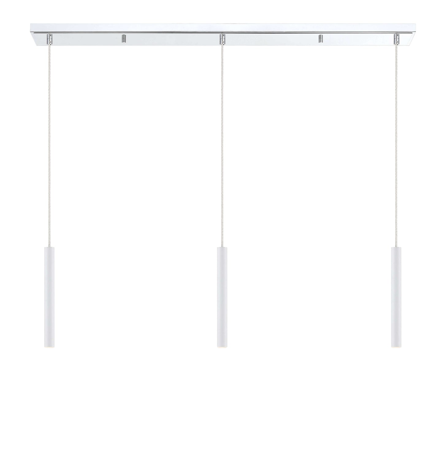 Forest LED 3 Light Linear Chandelier Chrome
