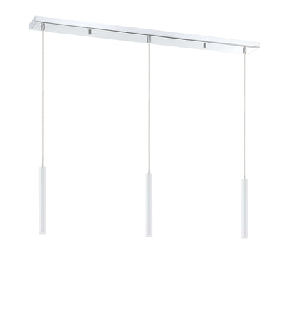 Forest LED 3 Light Linear Chandelier Chrome
