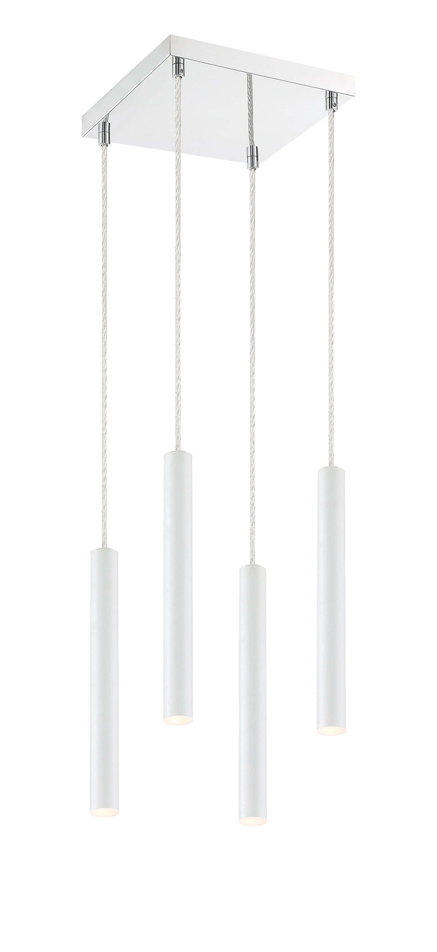 Forest LED 4 Light Chandelier Chrome