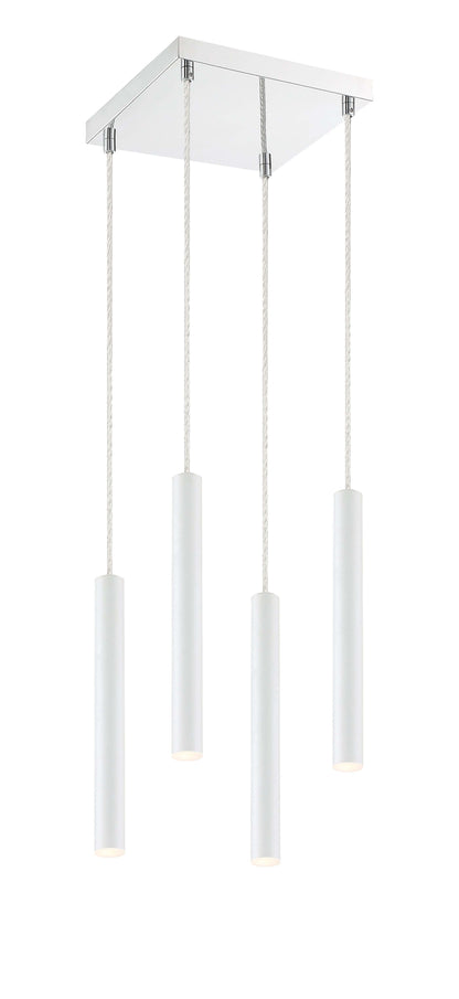 Forest LED 4 Light Chandelier Chrome