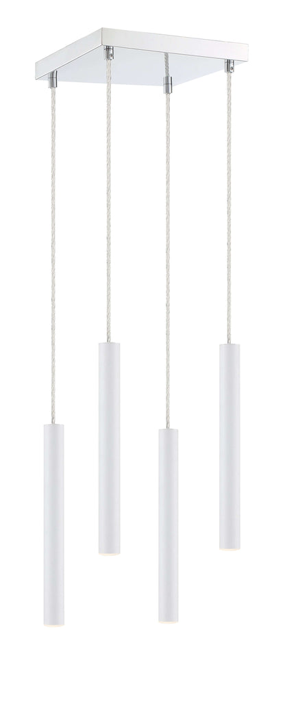 Forest LED 4 Light Chandelier Chrome